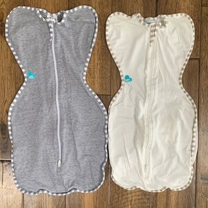 Love to Dream Swaddle, Two pack - Size Small 6.5-13lbs Grey and White